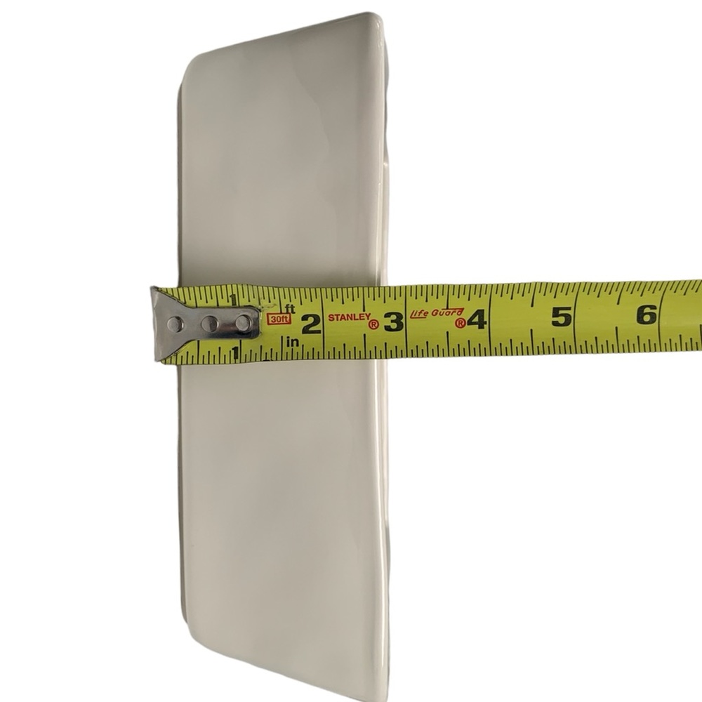 Rae Dunn MORE PLEASE Casserole Baking Dish White Black Large Letters Dimples NWT - Picture 12 of 12